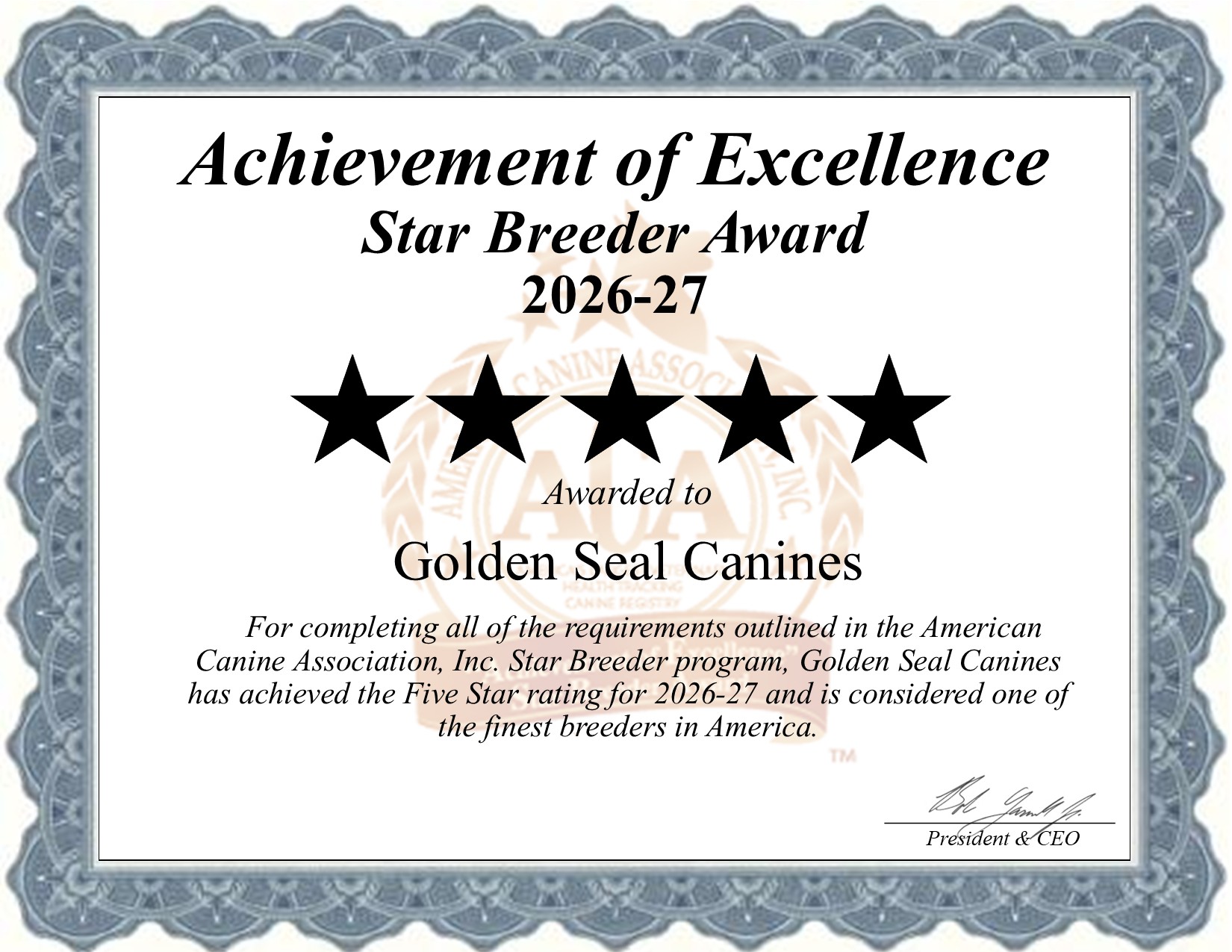 Golden Seal, Canines, dog, breeder, star, certificate, Golden Seal-Canines, Fresno, OH, Ohio, puppy, dog, kennels, mill, puppymill, usda, 5-star, aca, ica, registered, Pomsky